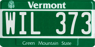 VT license plate WIL373