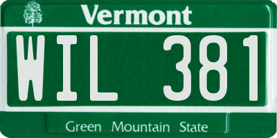 VT license plate WIL381