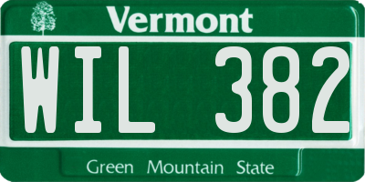 VT license plate WIL382