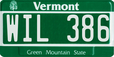 VT license plate WIL386