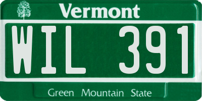 VT license plate WIL391