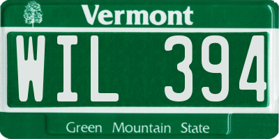 VT license plate WIL394