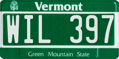 VT license plate WIL397