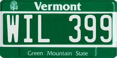 VT license plate WIL399