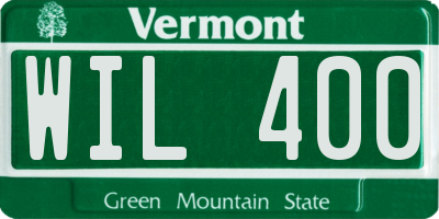 VT license plate WIL400