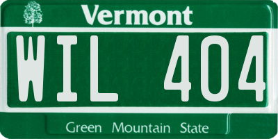 VT license plate WIL404