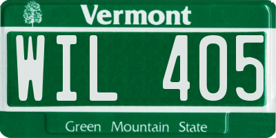 VT license plate WIL405
