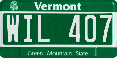 VT license plate WIL407