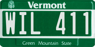 VT license plate WIL411