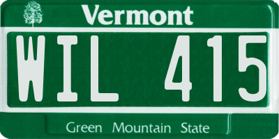 VT license plate WIL415