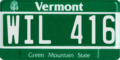 VT license plate WIL416