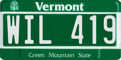 VT license plate WIL419