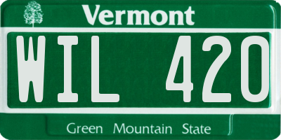 VT license plate WIL420