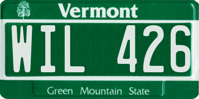 VT license plate WIL426