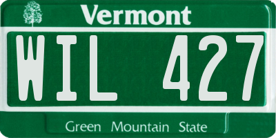 VT license plate WIL427