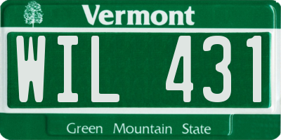 VT license plate WIL431