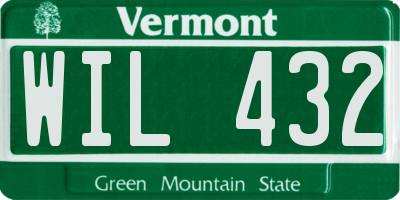 VT license plate WIL432