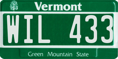 VT license plate WIL433