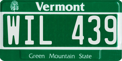 VT license plate WIL439