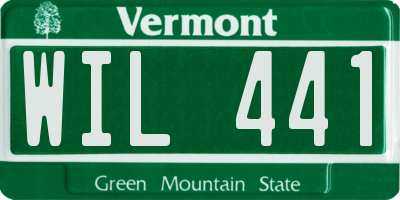 VT license plate WIL441