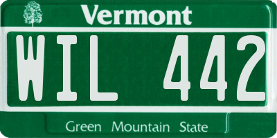 VT license plate WIL442