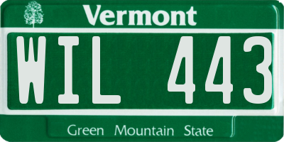 VT license plate WIL443