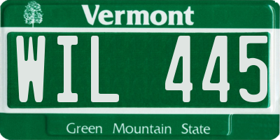VT license plate WIL445