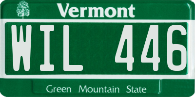 VT license plate WIL446