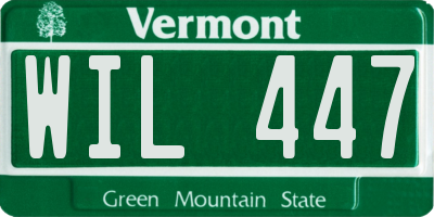 VT license plate WIL447