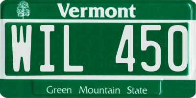VT license plate WIL450