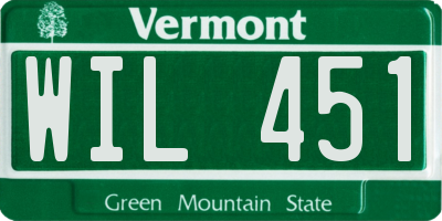 VT license plate WIL451