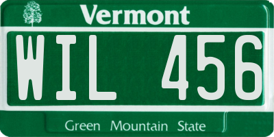 VT license plate WIL456