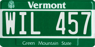 VT license plate WIL457