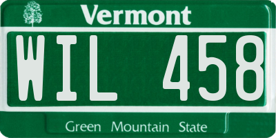 VT license plate WIL458