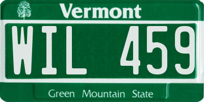 VT license plate WIL459