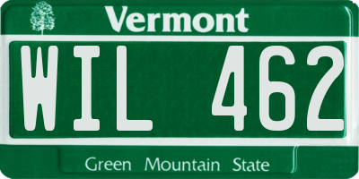 VT license plate WIL462