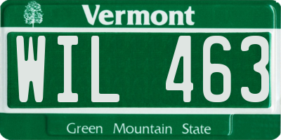 VT license plate WIL463