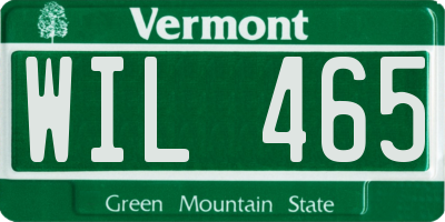 VT license plate WIL465