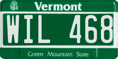VT license plate WIL468