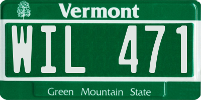 VT license plate WIL471