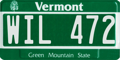 VT license plate WIL472