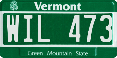 VT license plate WIL473