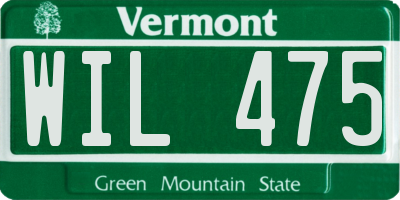 VT license plate WIL475