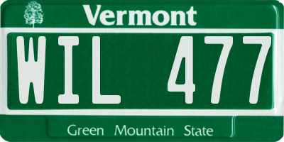 VT license plate WIL477