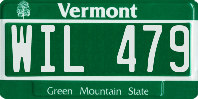 VT license plate WIL479