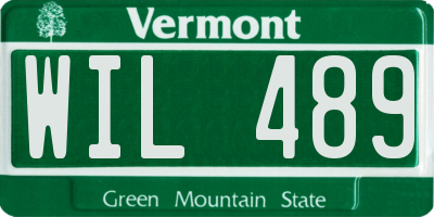 VT license plate WIL489