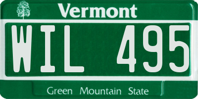 VT license plate WIL495