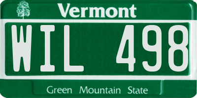 VT license plate WIL498