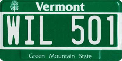 VT license plate WIL501