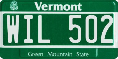 VT license plate WIL502